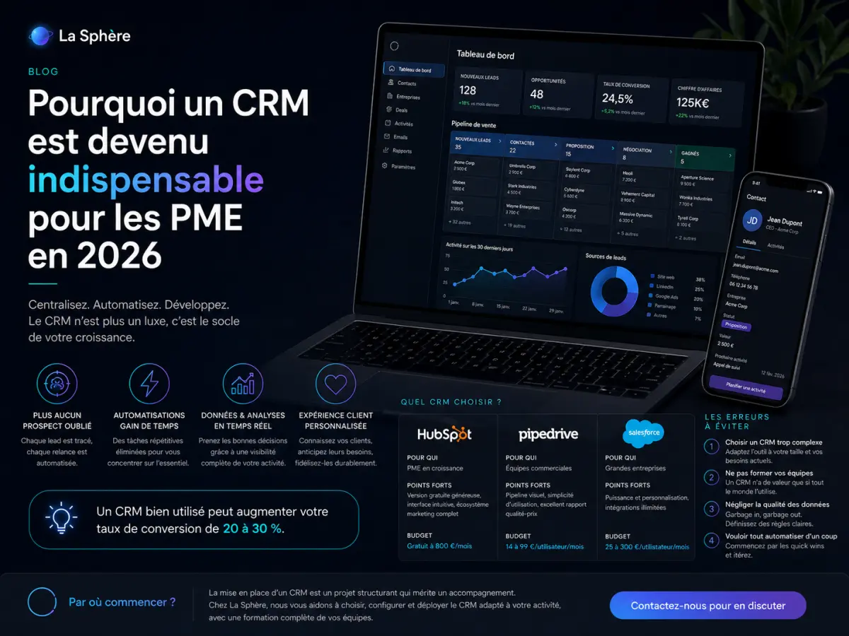 CRM sur mesure ou HubSpot, Salesforce : que choisir pour une PME ?