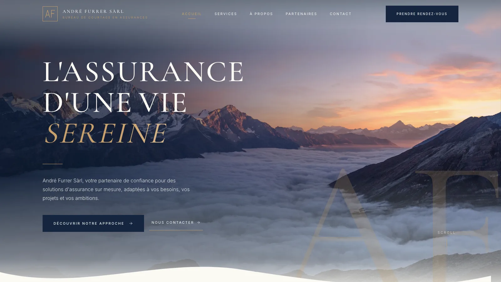 Site vitrine — André Furrer Sàrl
