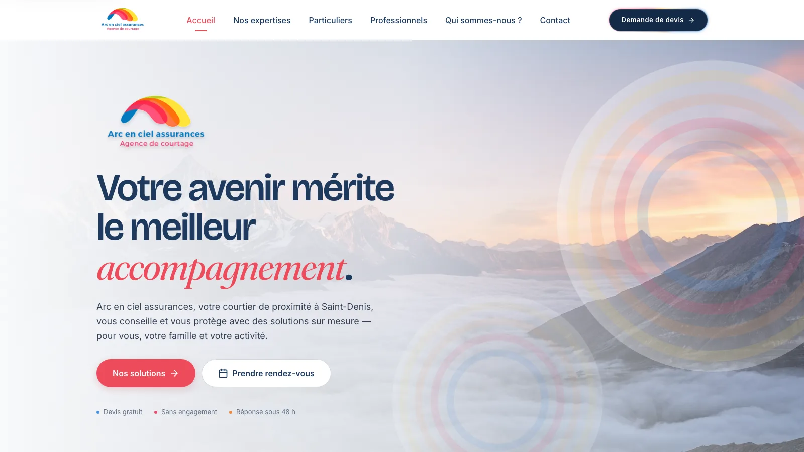 Arc en Ciel Assurances — Site & CRM