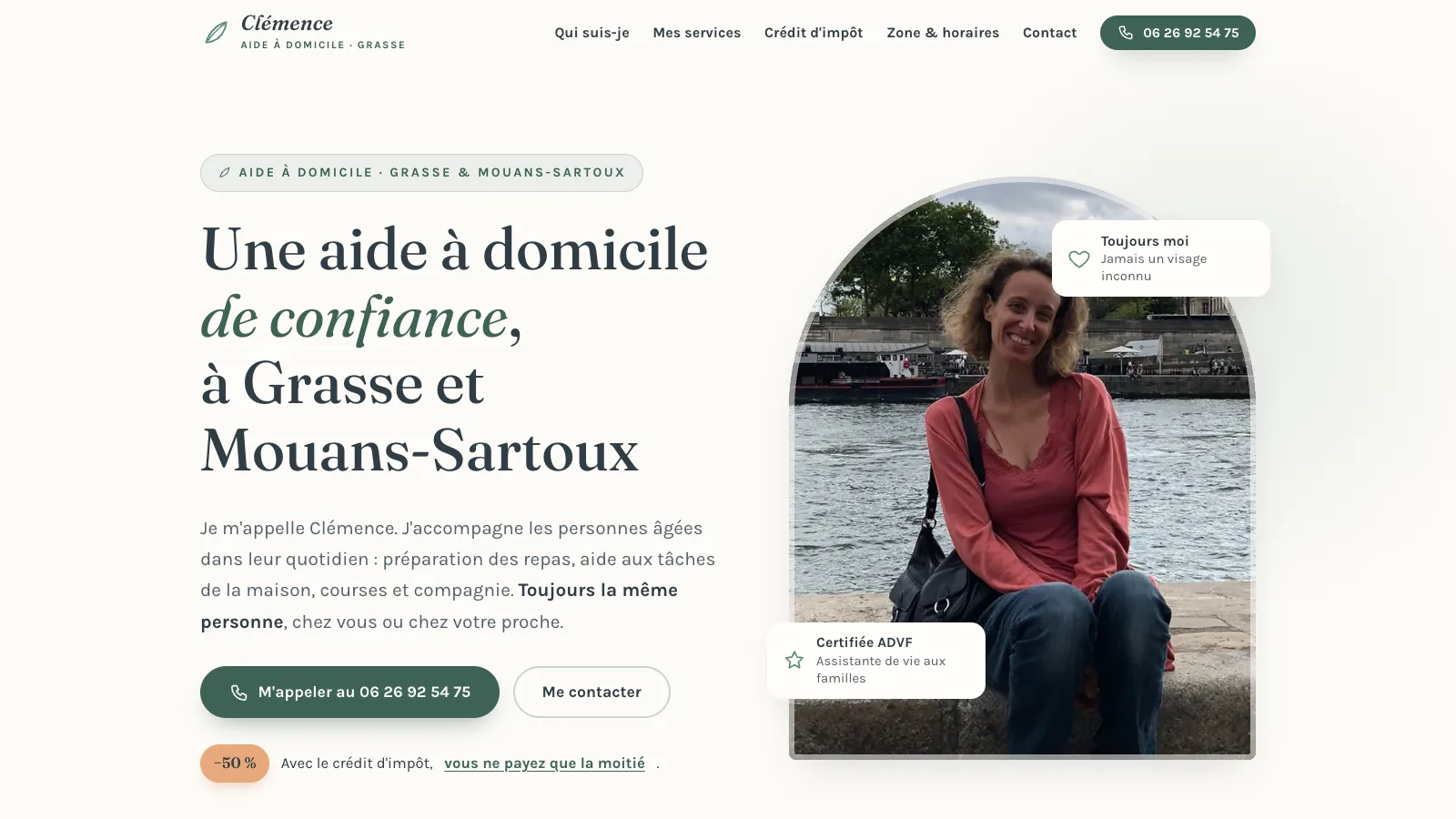 Clémence, aide à domicile à Grasse