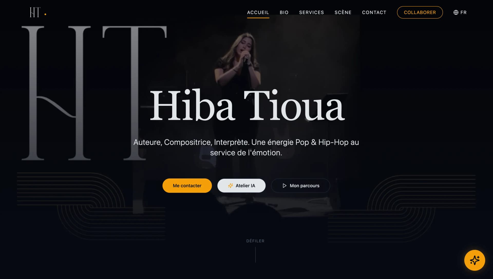 Site vitrine & IA — Hiba Tioua