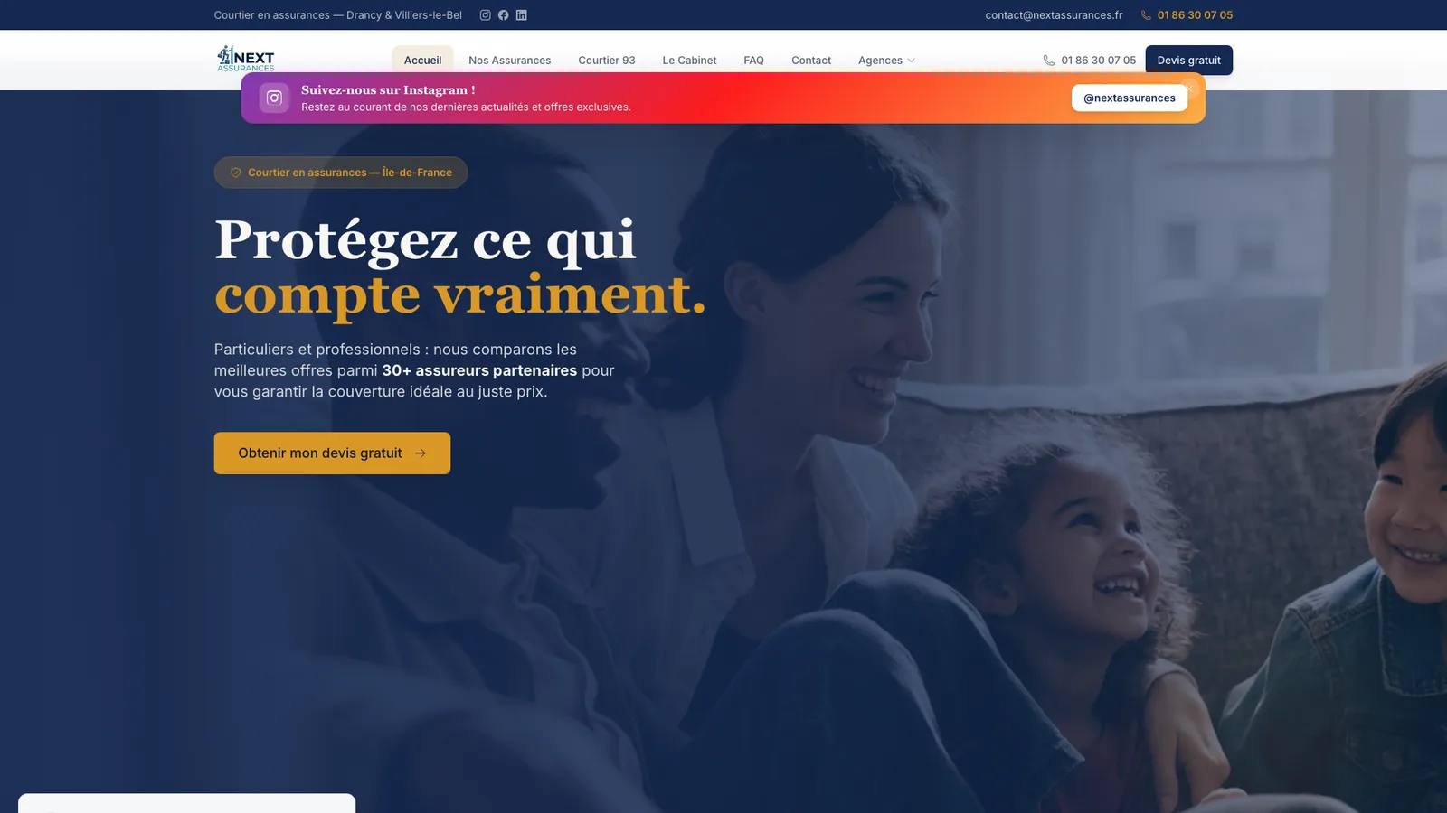 Landing page & CRM — Next Assurances