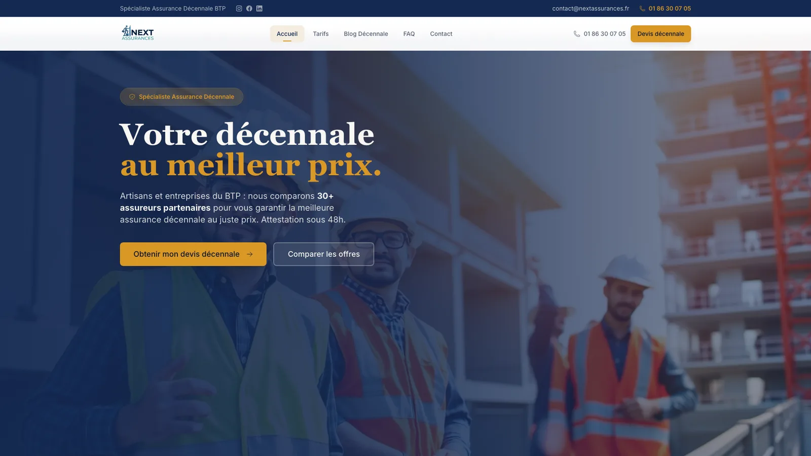 Next Décennale — Site SEO assurance BTP