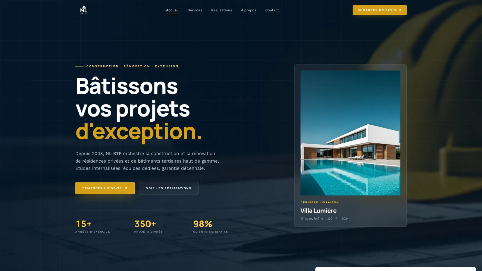 Site vitrine — NL BTP