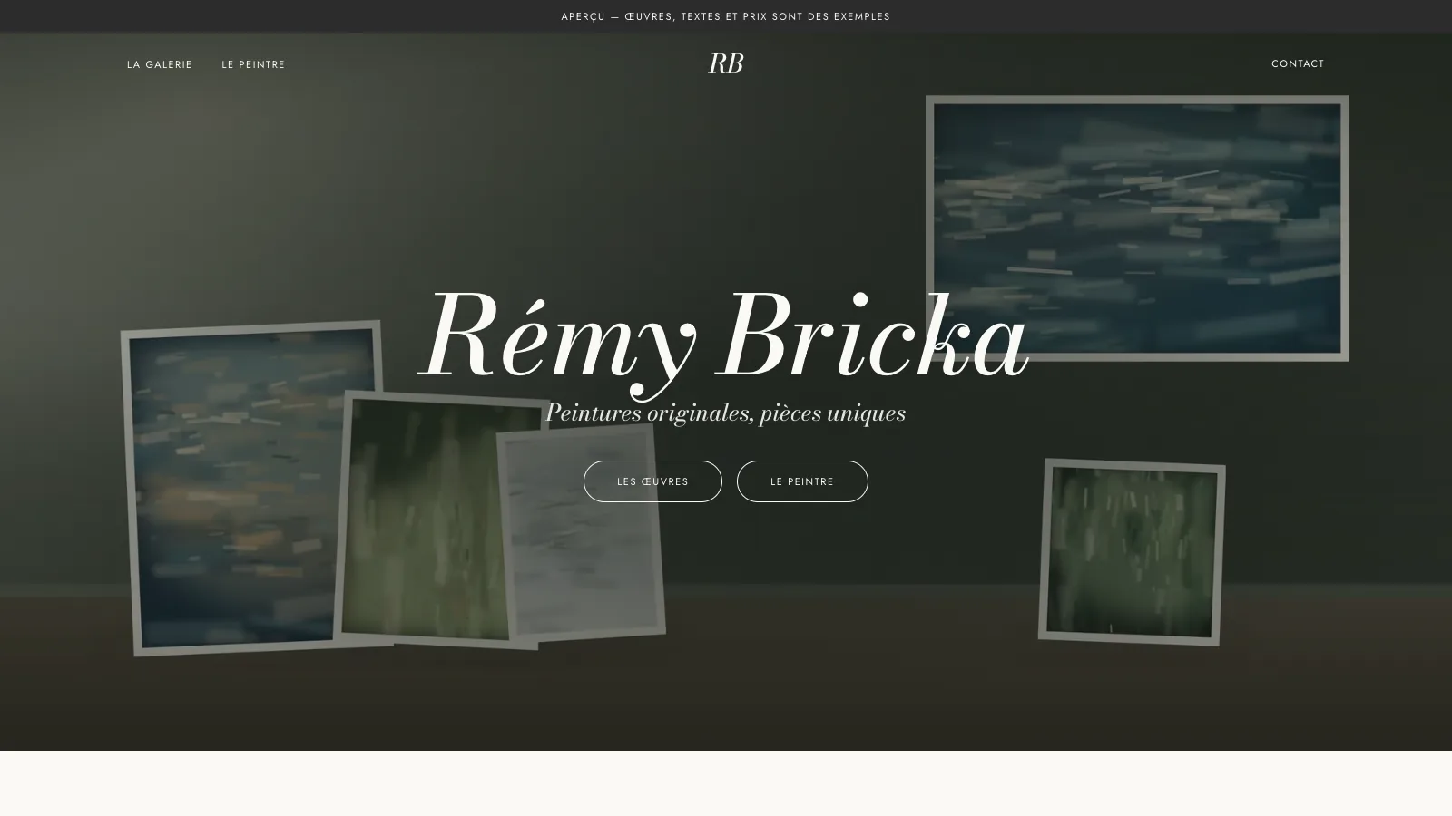 Site réalisé pour Rémy Bricka