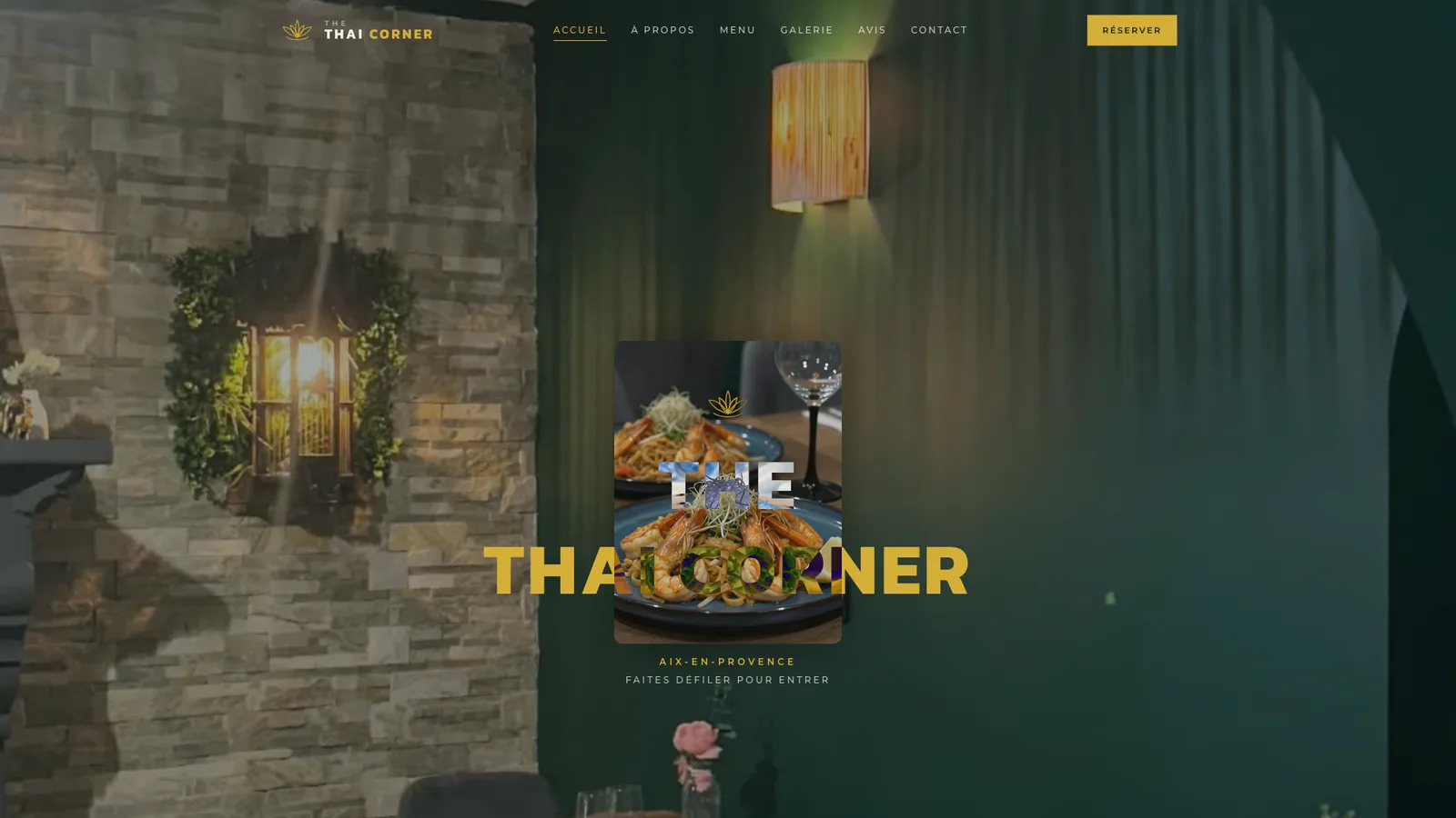 Site réalisé pour Thai Corner